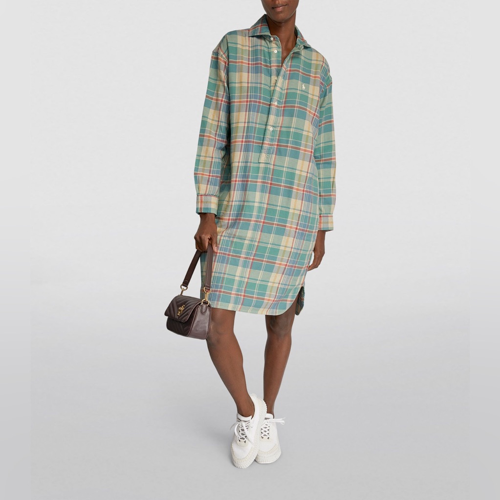Nwt Polo Ralph Lauren Check Print Shirt Dress Size 6